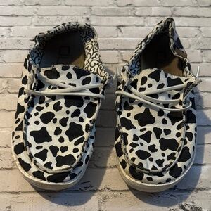 Stylish Black and White Womens Hey Dude Shoes